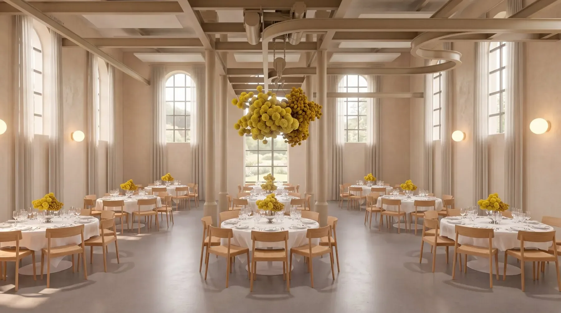l'ab Loft — helles Loft mit runden Tischen
